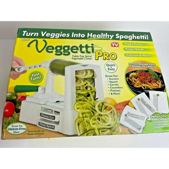 Veggetti Pro Vegetable Spiralizer Peelers Slicers Table Top Stainless Steel - Picture 1 of 9